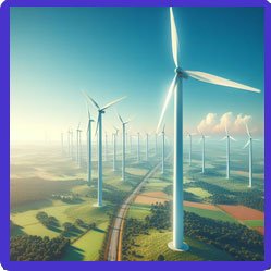 Wind turbines in the countryside